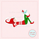 Pixie Noel Boy and Bird Vinyl Sticker